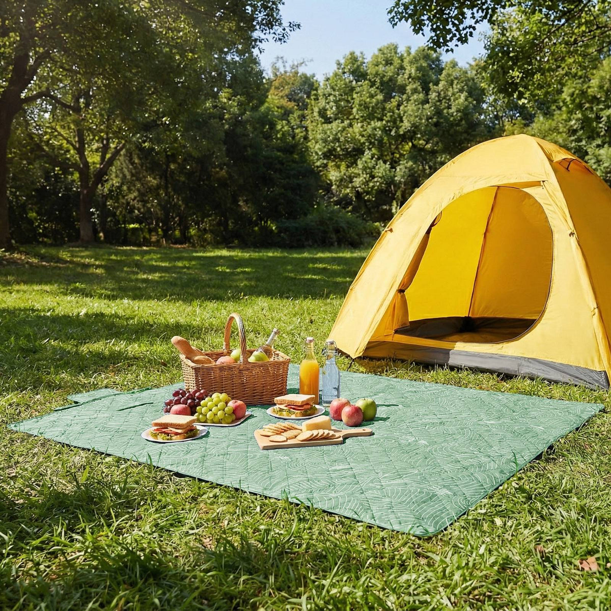 Picnic Blanket - Pongee Fabric Surface and Sponge Padding
