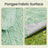 Picnic Blanket - Pongee Fabric Surface and Sponge Padding - Mint Green With Leaf Pattern - with 4 Ground Pegs