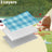 Picnic Blanket - Green and Blue - Waterproof Material