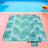Large Waterproof Picnic Blanket - Fabric - Fern Pattern and Blue - Machine Washable