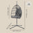 Height-Adjustable Hanging Egg Chair - 220L - Polyester - Foldable Basket