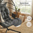 Height-Adjustable Hanging Egg Chair - 220L - Polyester - Foldable Basket