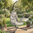 Height-Adjustable Hanging Egg Chair - 38.6L - Polyester - Foldable Basket