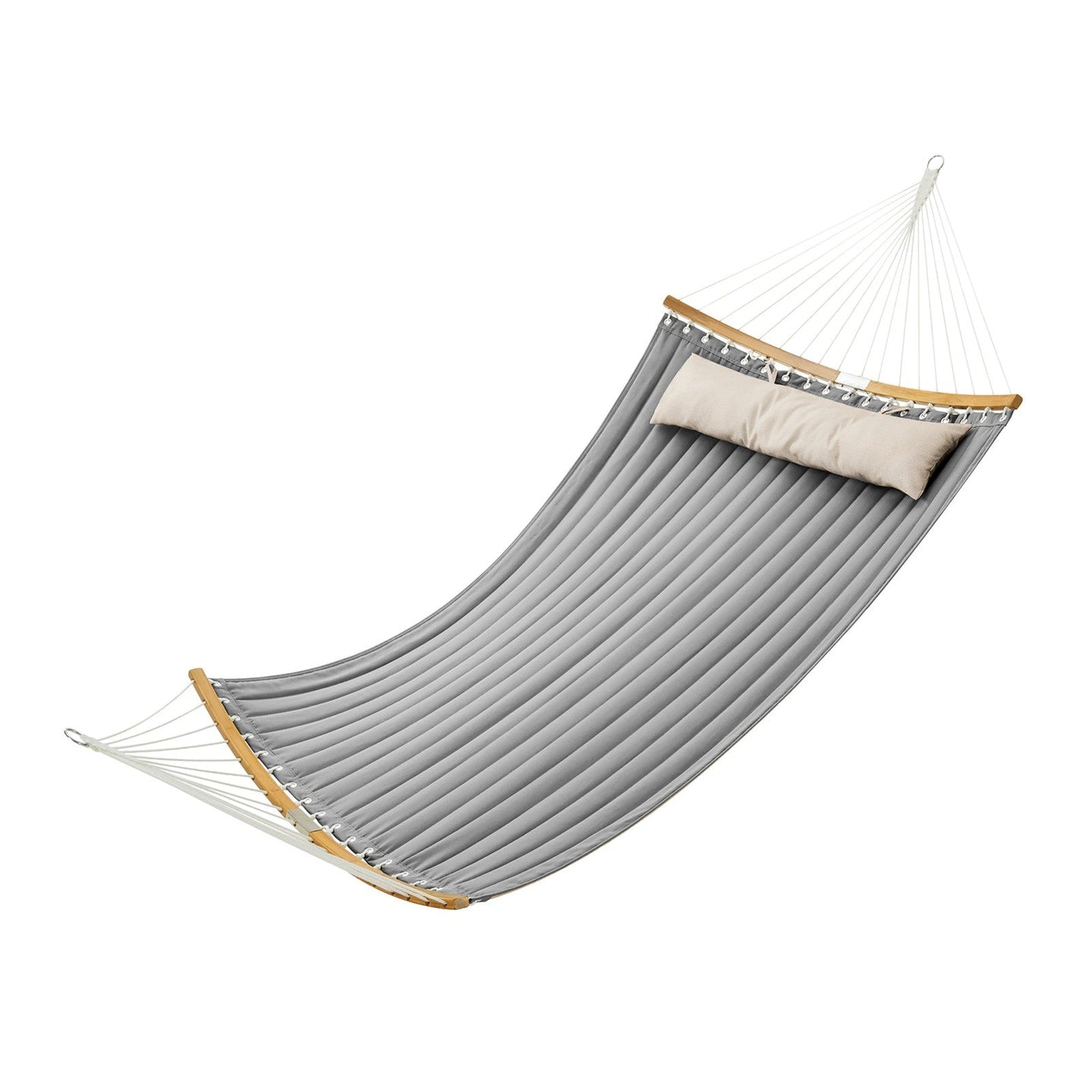 Quilted Hammock - 200L - Oxford Fabric - Curved Bamboo Spreaders