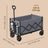 Foldable Festival and Camping Trolley - Steel - Grey