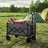 Outdoor Utility Wagon - Steel - Grey - with Adjustable Handle