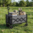 Outdoor Utility Wagon - Steel - Grey - with Adjustable Handle