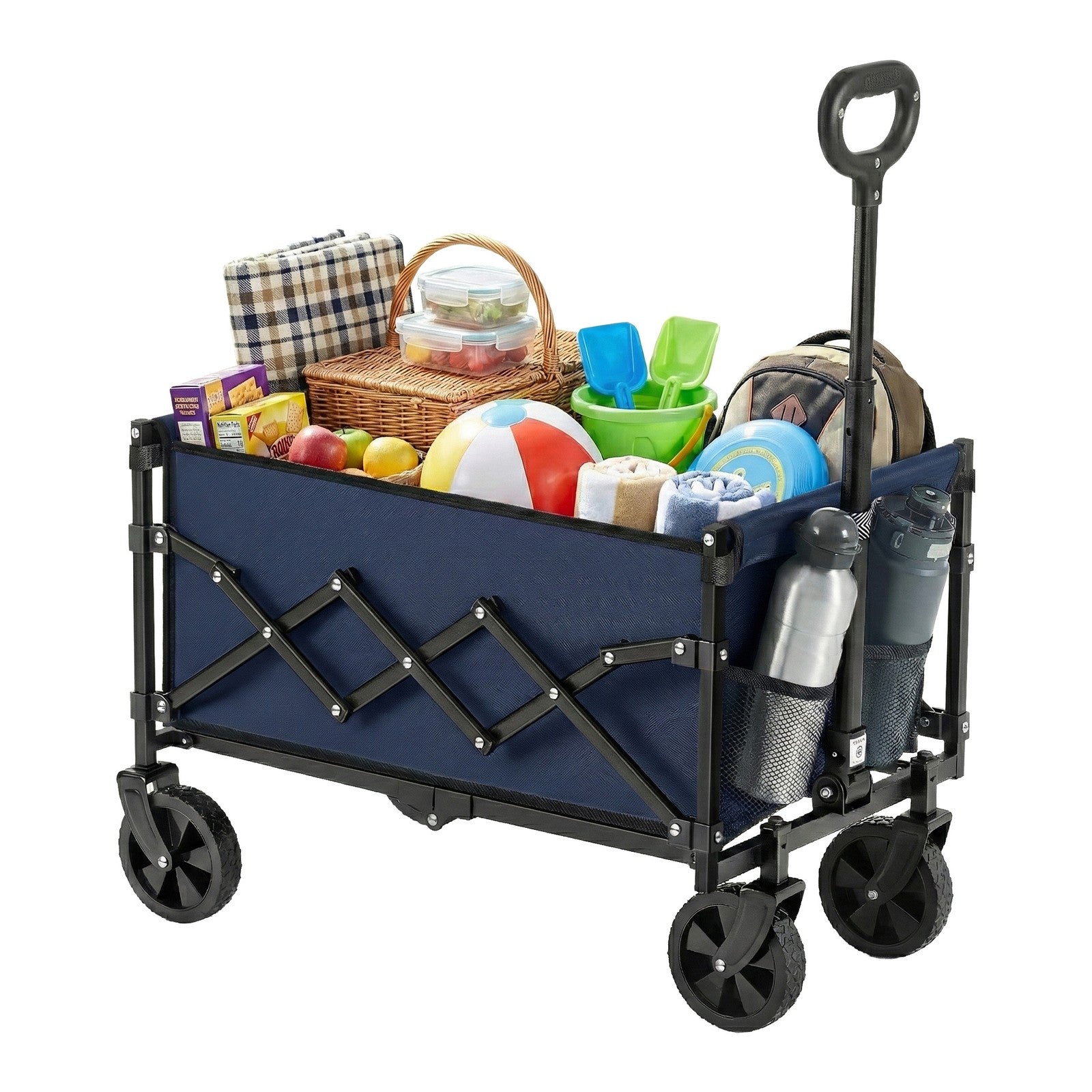 Foldable Festival and Camping Trolley - Steel - Blue
