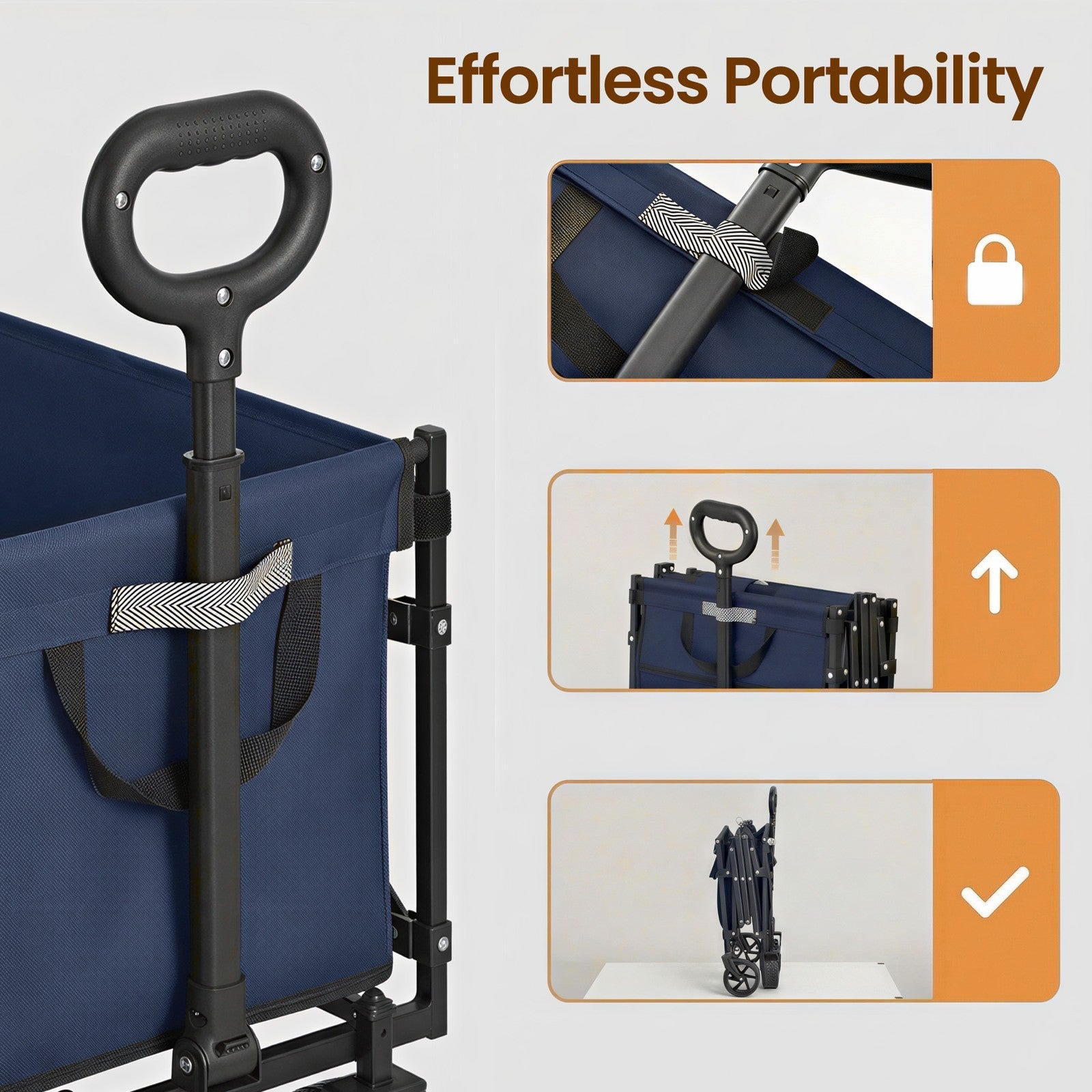 Foldable Festival and Camping Trolley - Steel - Blue