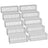 Gabion Cage - Galvanized Metal - Silver - 100 x 30 x 30 cm with 10 x 5 cm Mesh