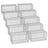Gabions - Metal - Silver - Set of 10 with 5 x 10 cm Mesh for Garden Fence Wall Partition