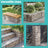 Metal Gabion Basket - Galvanized Steel - Silver - for Stone Wall Partition and Garden Fence