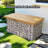 Gabion Cage Basket - Metal - Silver - 100 x 50 x 50 cm with 5 x 10 cm Mesh for Garden Fence Wall Partition