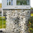 Metal Gabion Cage Basket - 100 x 95 x 30 cm - Silver - Garden Fence Wall Partition