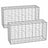 Metal Gabion Basket - Mesh - Silver - Set of 2 for Garden Fence Wall Partition