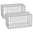 Metal Gabion Cage - Steel - Silver - 100 x 50 x 50 cm with 5 x 10 cm Mesh for Garden Use