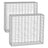 Metal Gabion Cage Basket - Silver - Set of 2