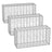 Gabion Basket - Metal - Silver - Set of 3 with Mesh for Garden Wall Partition
