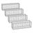 Gabion Cage - Galvanized Metal - Silver - 100 x 30 x 30 cm with 10 x 5 cm Mesh