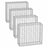 Gabion Baskets - Metal - Silver - Set of 4 with 5 x 10 cm Mesh for Stones and Garden Fencing