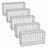 Metal Gabion Basket - Mesh - Silver - Set of 5 for Garden Fence Wall Partition