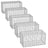 Metal Gabion Cage Basket - Set of 5 - 5 x 10 cm Mesh for Stones - Silver - Garden Fence Wall Partition 100 x 50 x 50 cm