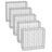 Gabion Cage Basket Set - Metal - Silver - Mesh Size 5 x 10 cm for Garden Fence Wall Partition