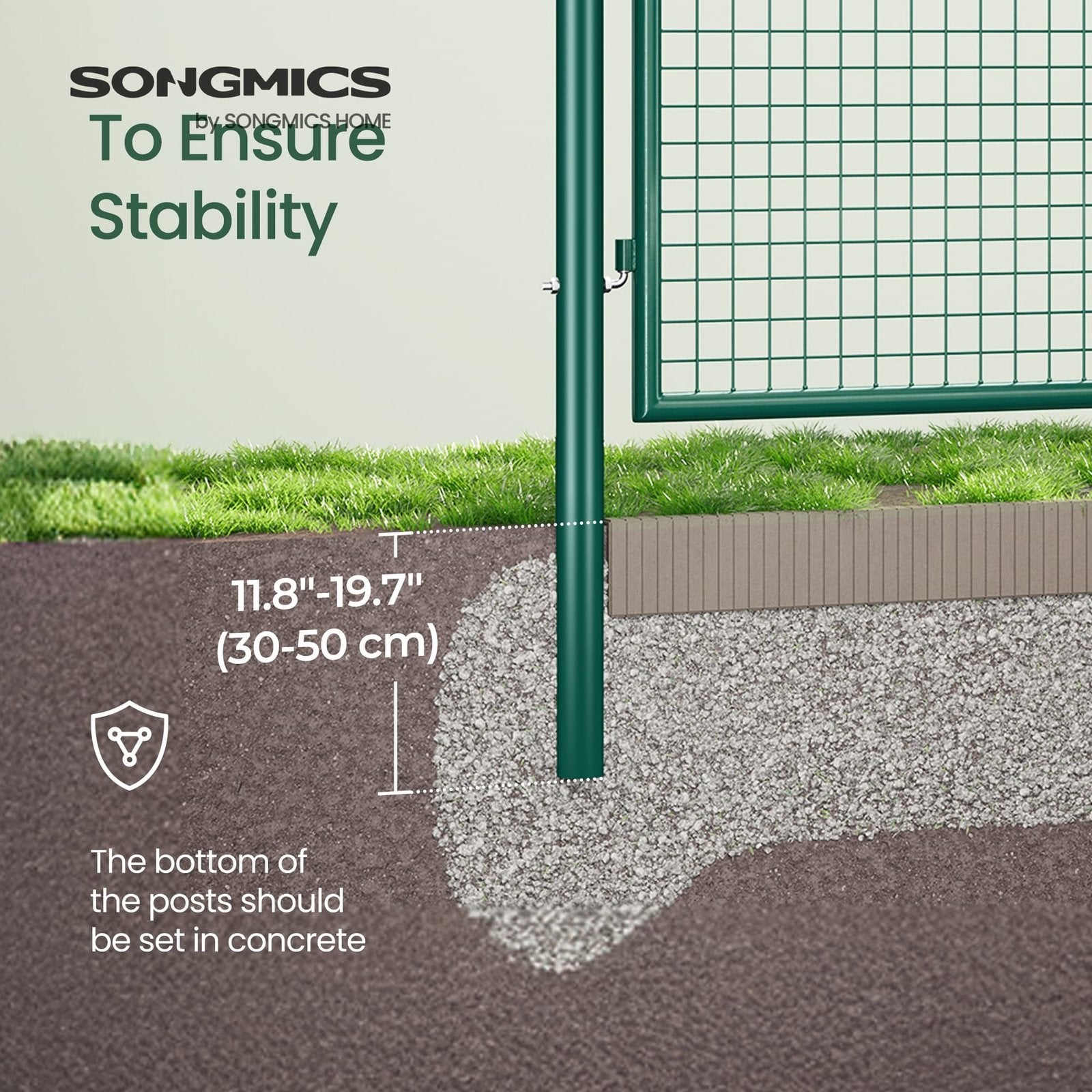 Double Garden Gate - Steel - Green