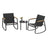 3-Piece Outdoor Conversation Set - 30L - Steel - Rocking Chairs
