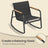 3-Piece Outdoor Conversation Set - 30L - Steel - Rocking Chairs