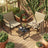 Outdoor Rocking Chair Set - 2 Chairs & Table - Steel - Breathable Fabric