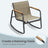 Outdoor Rocking Chair Set - 2 Chairs & Table - Steel - Breathable Fabric