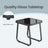 Outdoor Rocking Chair Set - 2 Chairs & Table - Steel - Breathable Fabric