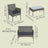 Patio Conversation Set - Galvanized Iron Frame and Polyrattan PE - Grey