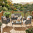 Patio Conversation Set - Galvanized Iron Frame and Polyrattan PE - Grey