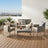 Patio Conversation Set - Galvanized Iron Frame and Polyrattan PE - Grey