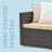 Garden Furniture Set - Handwoven PE Rattan - Brown and Taupe - Outdoor Sofa with Glass Table and Cushions