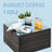 Garden Furniture Set - Handwoven PE Rattan - Brown and Taupe - Outdoor Sofa with Glass Table and Cushions