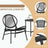 Garden Furniture Set - Metal - Ink Black - Includes 2 Acapulco Chairs and Side Table