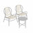 3-Piece Patio Bistro Furniture Set - PE and Steel - Dove Grey