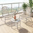 3-Piece Patio Bistro Furniture Set - PE and Steel - Dove Grey