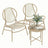 3-Piece Patio Bistro Furniture Set - PE and Steel - Brown