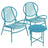 3-Piece Patio Bistro Furniture Set - PE and Steel - Brown