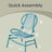 3-Piece Patio Bistro Furniture Set - PE and Steel - Brown