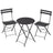 Patio Table and Chairs Set - 3-Piece - Steel - Weather-Resistant