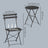 Patio Table and Chairs Set - 3-Piece - Steel - Weather-Resistant