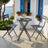 Patio Table and Chairs Set - 3-Piece - Steel - Weather-Resistant