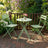 Patio Table and Chairs Set - 3-Piece - Steel - Folding Design