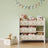 Toy Organiser - Non-Woven Fabric - Cloud White - Spacious Design with 9 Storage Boxes