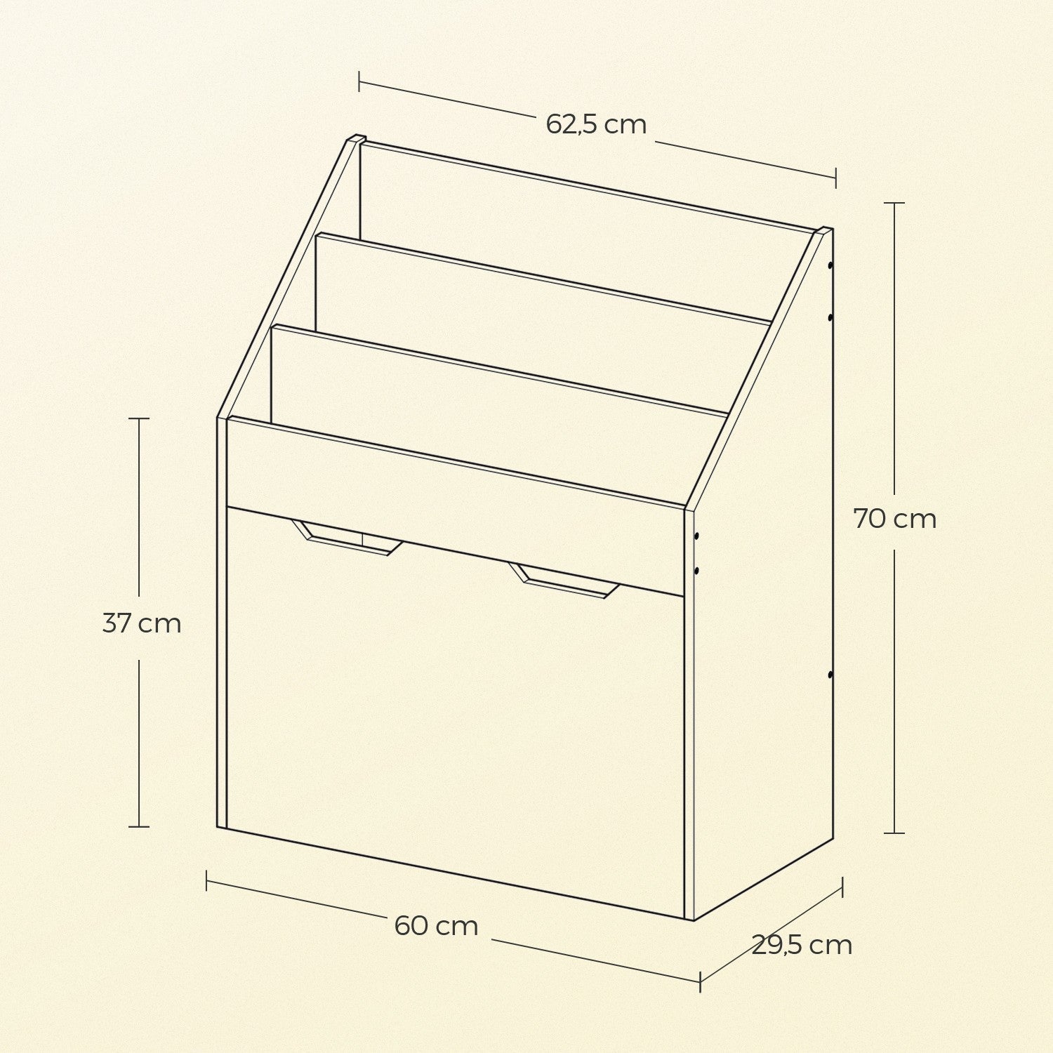 Toy Storage Rack - Wood - Multicolor - 3 Shelves with Wheels for Children's Room and Playroom